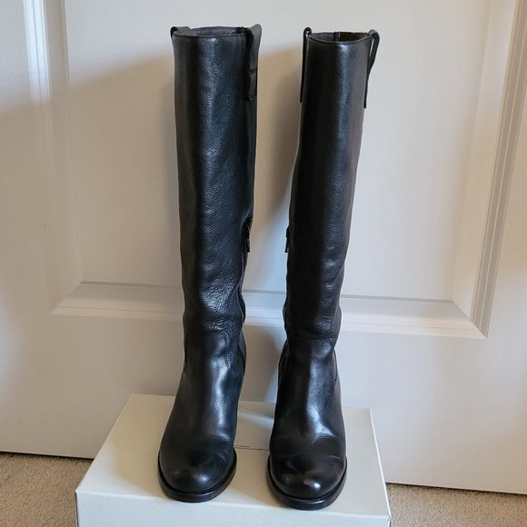 ๐ฎ๐น Riding Boots Leather - Size US 6 EU 36 - Made In Italy - Black - Stylish - Picture 4 of 15